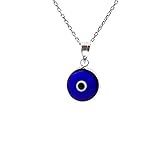 MYSTIC JEWELS by Dalia - Collar mal de ojo de cristal azul para la buena suerte - plata de ley 925 - - Cadena 40 a 45 cm Longitud, para regalar por...