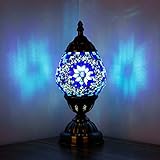 Lámpara de mesa turca, decoración Navidad, regalo mosaico, cristal con forma huevo, lámpara mesita noche, marroquí, luz nocturna para salón,...